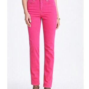Chico's So Slimming Girlfriend Slim Leg Ankle Jeans - Pink/Melon